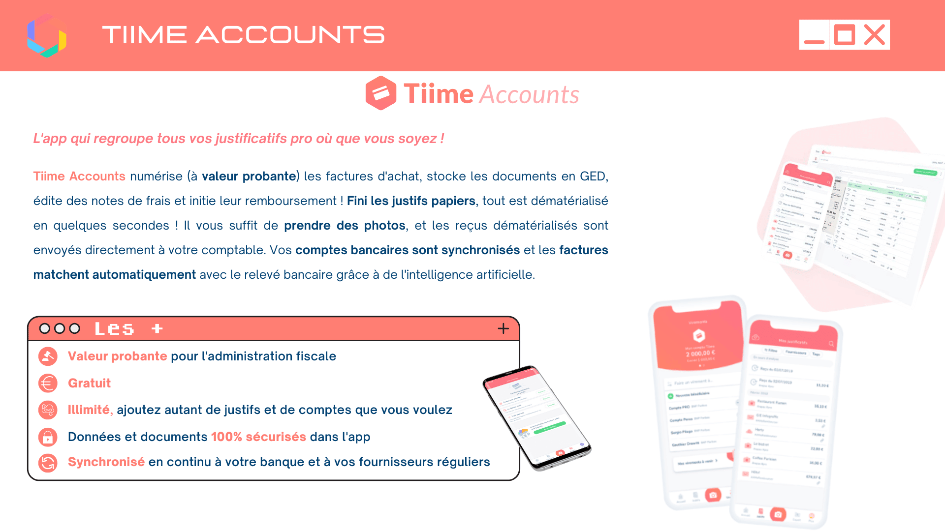 Tiime valeur probante