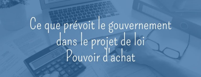 Projet de loi Pouvoir d'achat