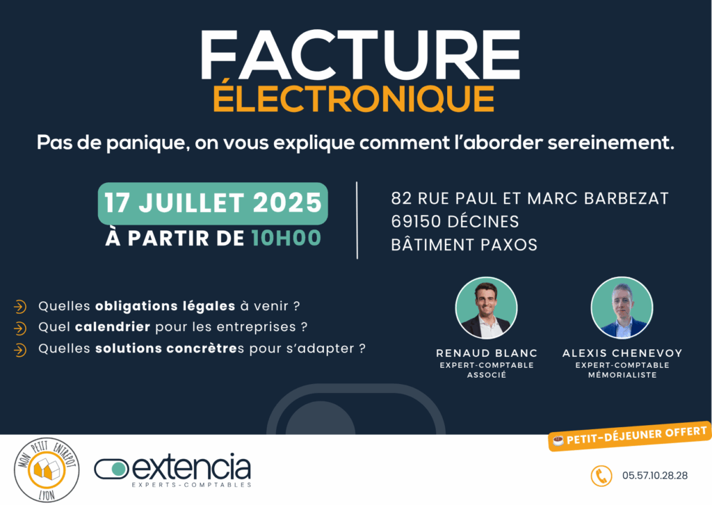 Événement facture électronique 2025 Extencia Mon Petit Entrepôt