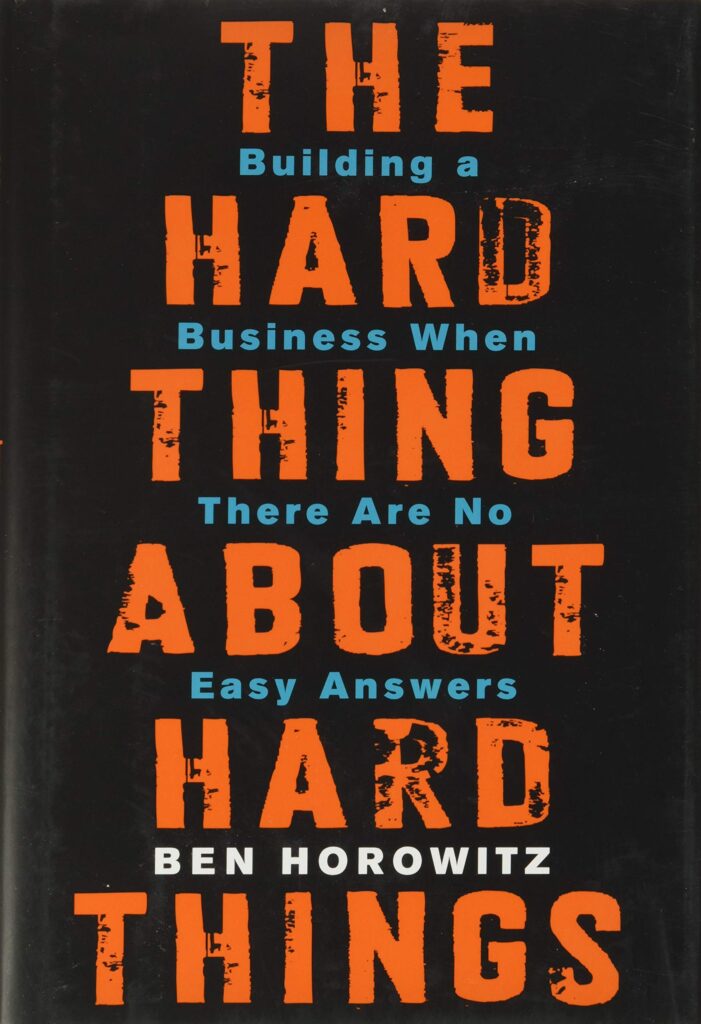 Livre entrepreneur "Hard Things"