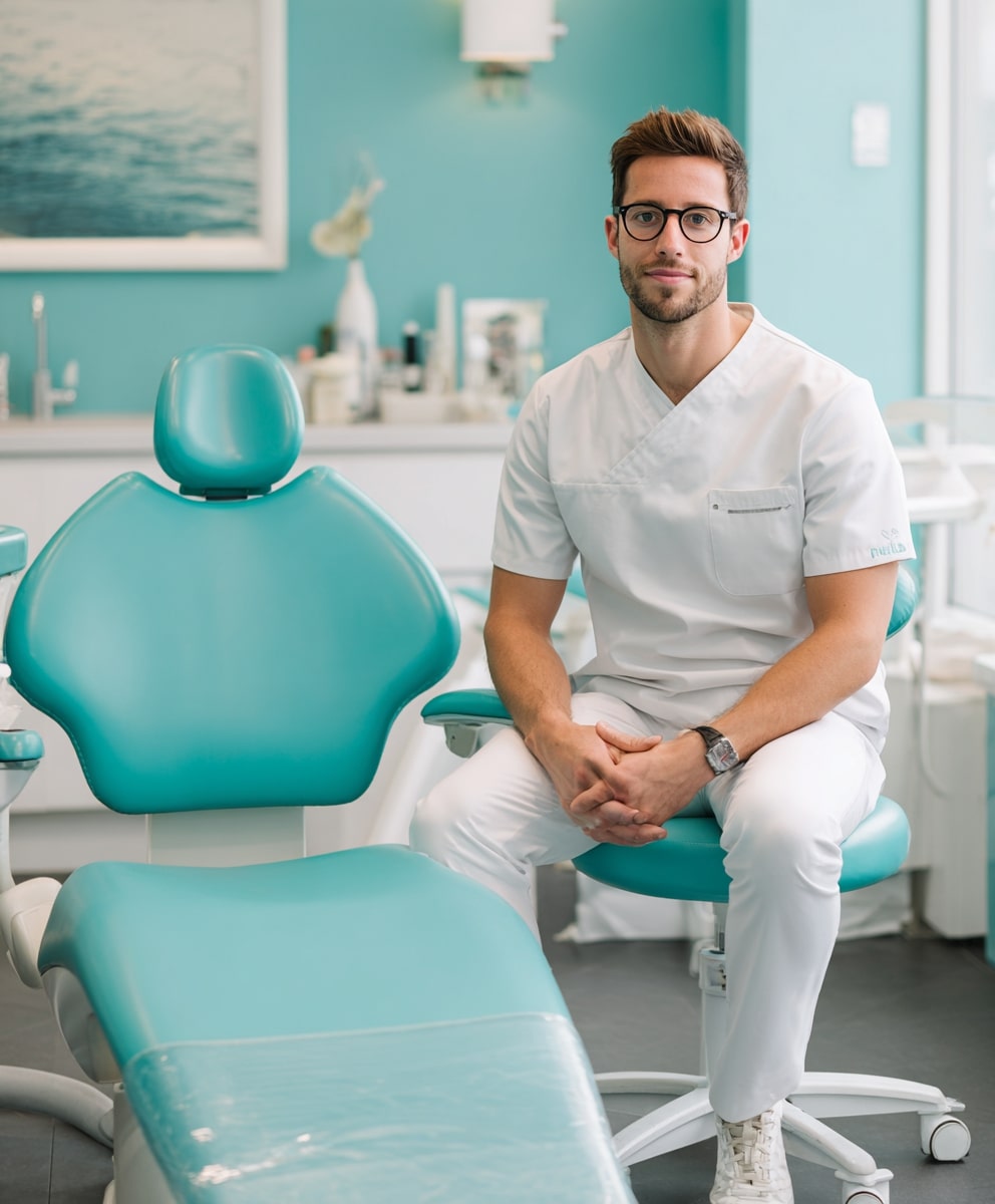 Jeune chirurgien-dentiste en cours d’installation dans son cabinet
