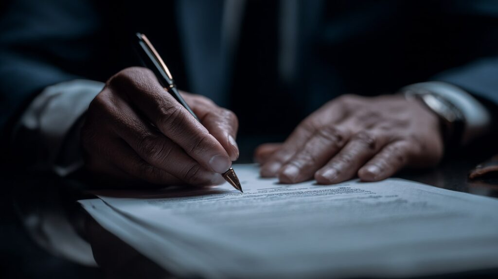 Signature d’un acte de cession de pharmacie avec un avocat