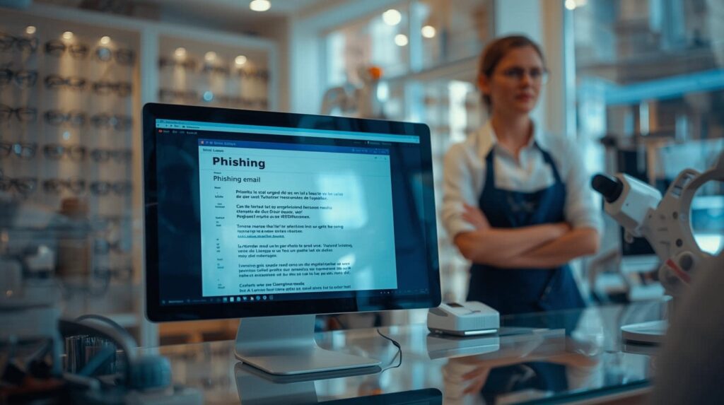 Tentative de phishing détectée sur le poste d’un salarié d’optique