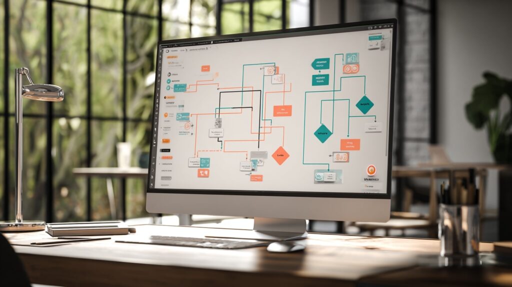 Illustration d’un agent IA qualifiant automatiquement des prospects dans un CRM.