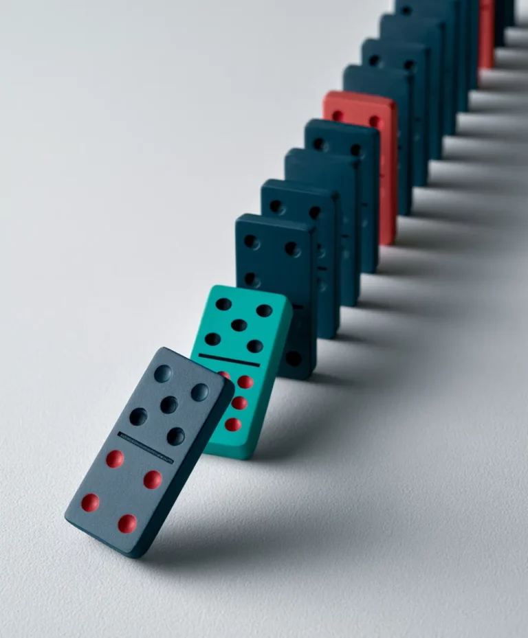 Effet domino illustrant la cascade des conséquences de la hausse du SMIC