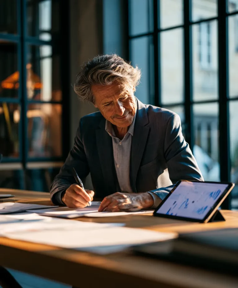 Dirigeant d'entreprise analysant sa stratégie de rémunération avec son expert-comptable Extencia en 2026