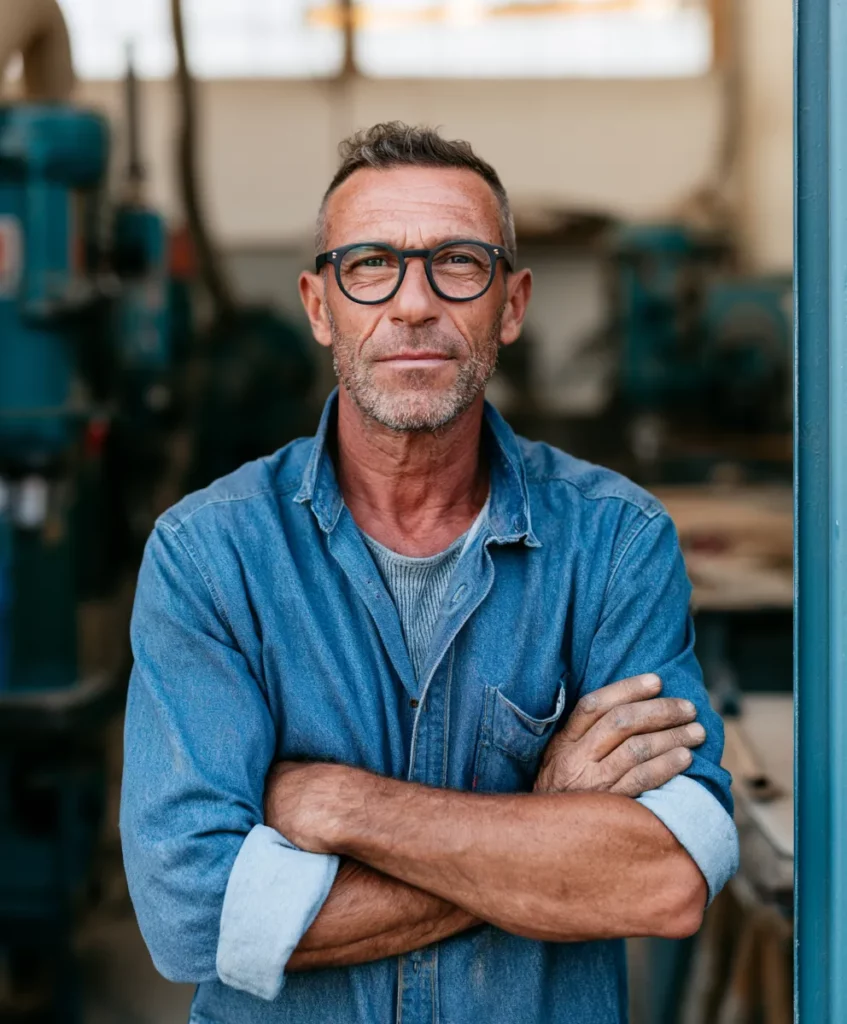 Dirigeant de PME française réfléchissant à la transmission de son entreprise, marché M&A PME 2026