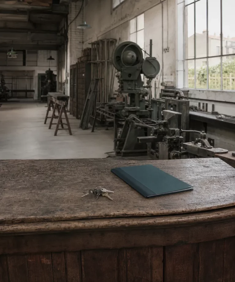Atelier d'une PME française au moment de la reprise, symbole des 100 premiers jours du repreneur