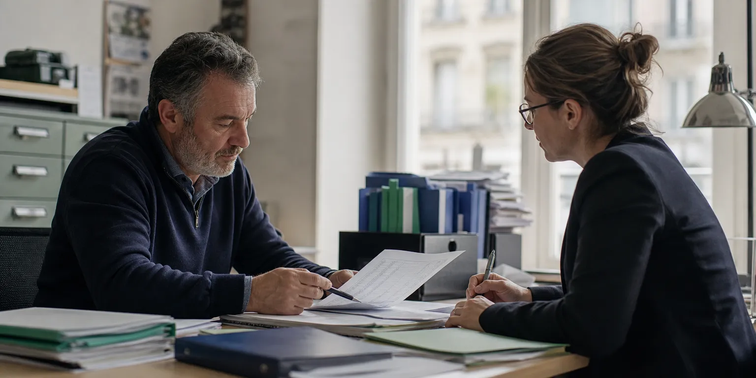 Entreprise nouvelle préparant son formulaire fiscal avec un expert-comptable