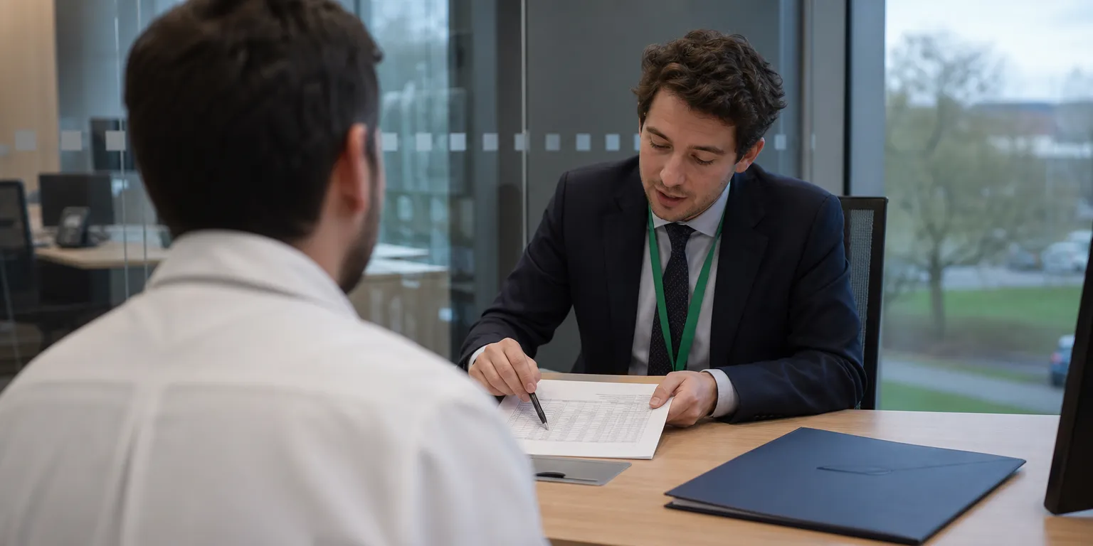 Rendez-vous bancaire pour un emprunt pharmacien primo-installant : négociation de la durée et des garanties du crédit officine