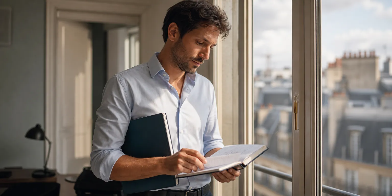 Cadre au forfait jours réfléchissant à la renonciation à ses jours de repos devant son agenda