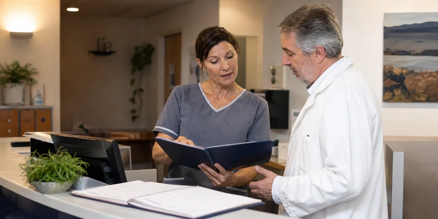 Organisation d'un cabinet medical autour des consultations de renouvellement d'arret de travail