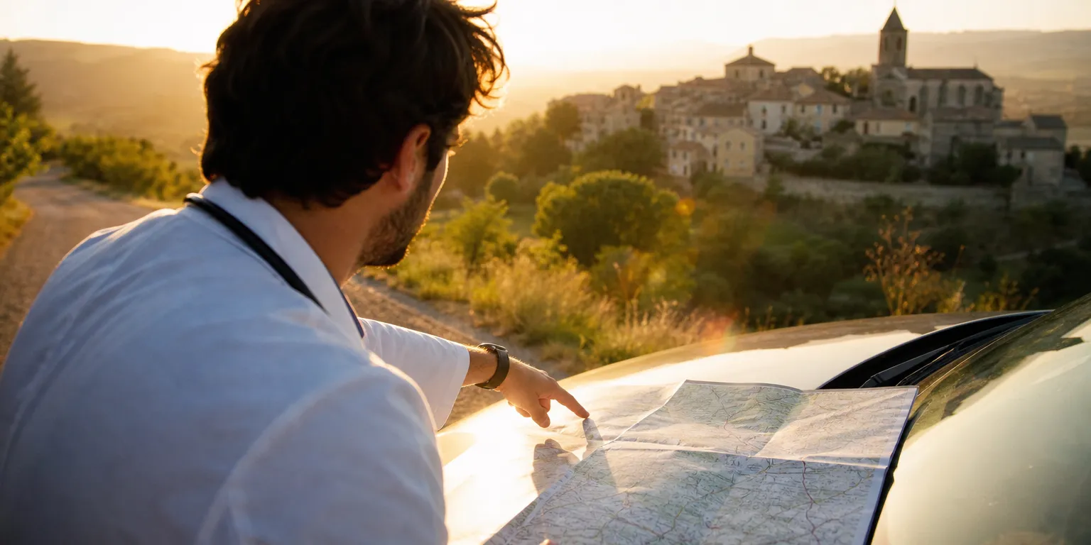Médecin repérant une zone sous-dense sur une carte avant son installation