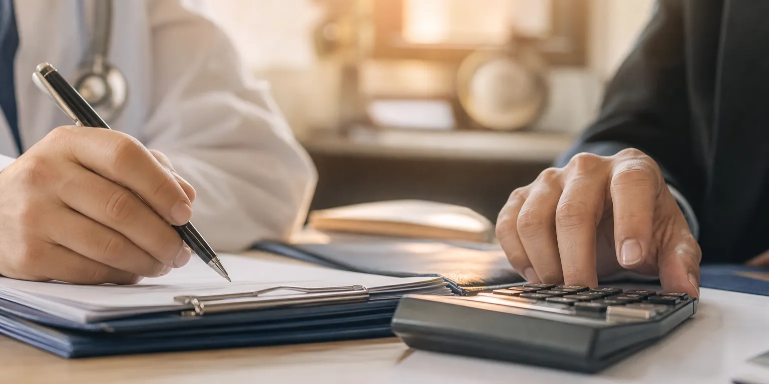 Expert-comptable et médecin étudiant le traitement fiscal BNC de l'aide à l'installation