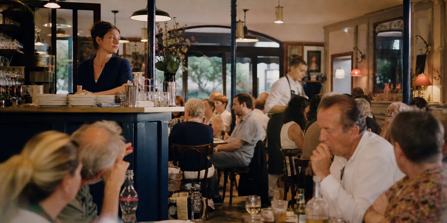 Salle de restaurant pleine et patronne pensive : idées reçues sur le salaire d'un restaurateur