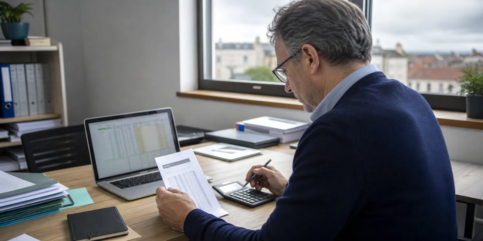 Dirigeant de PME vérifiant son bilan pour savoir si un commissaire aux comptes est obligatoire