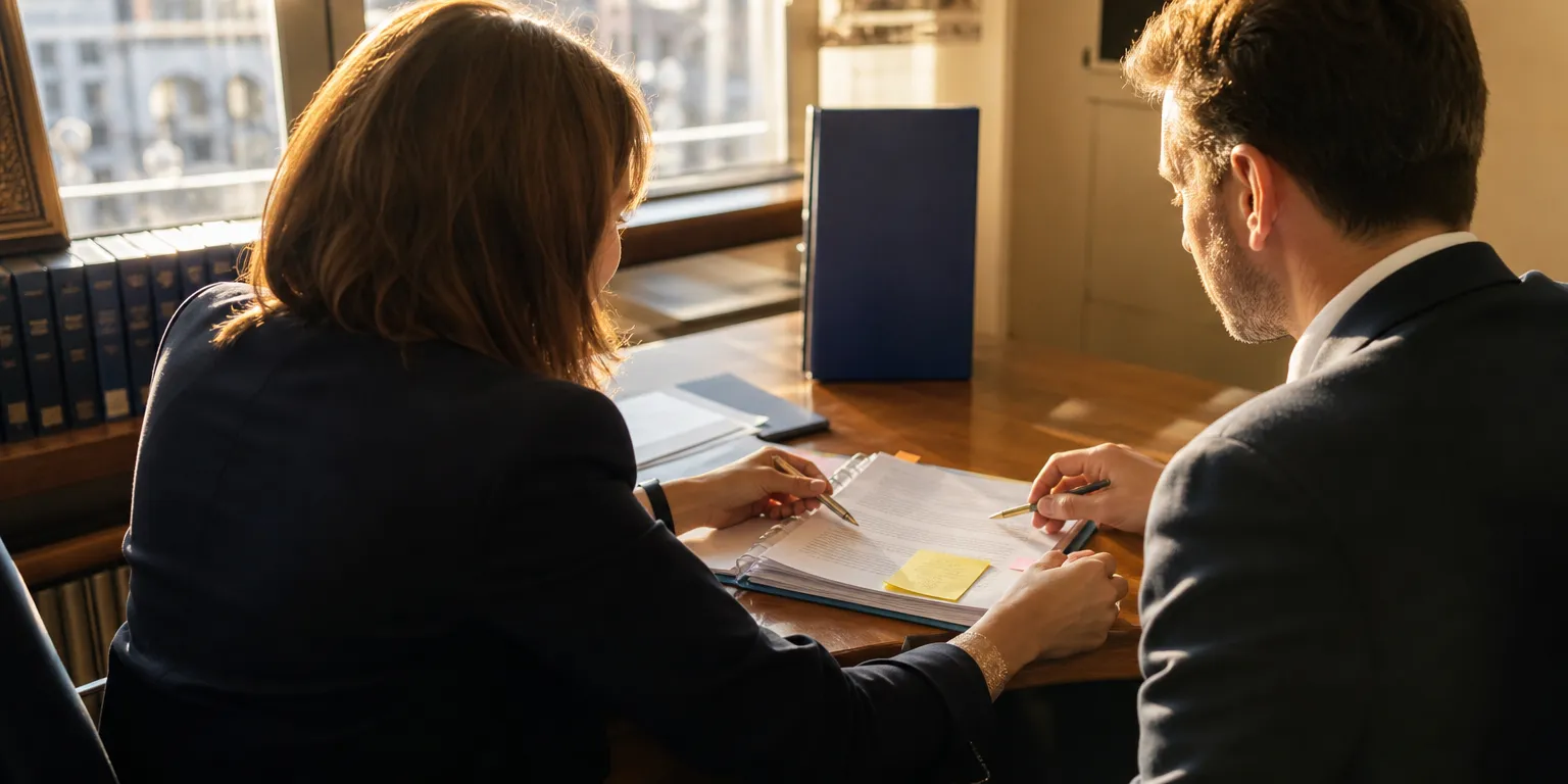 Relecture d'une clause d'earn-out par un avocat et un expert-comptable