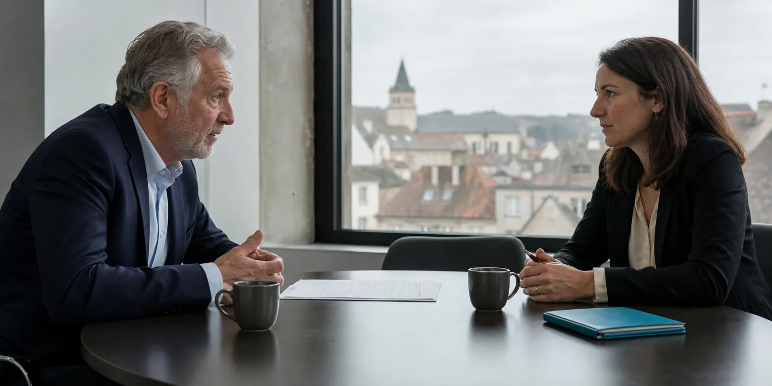 Cédant et repreneur négociant le prix de cession après l'évaluation d'entreprise