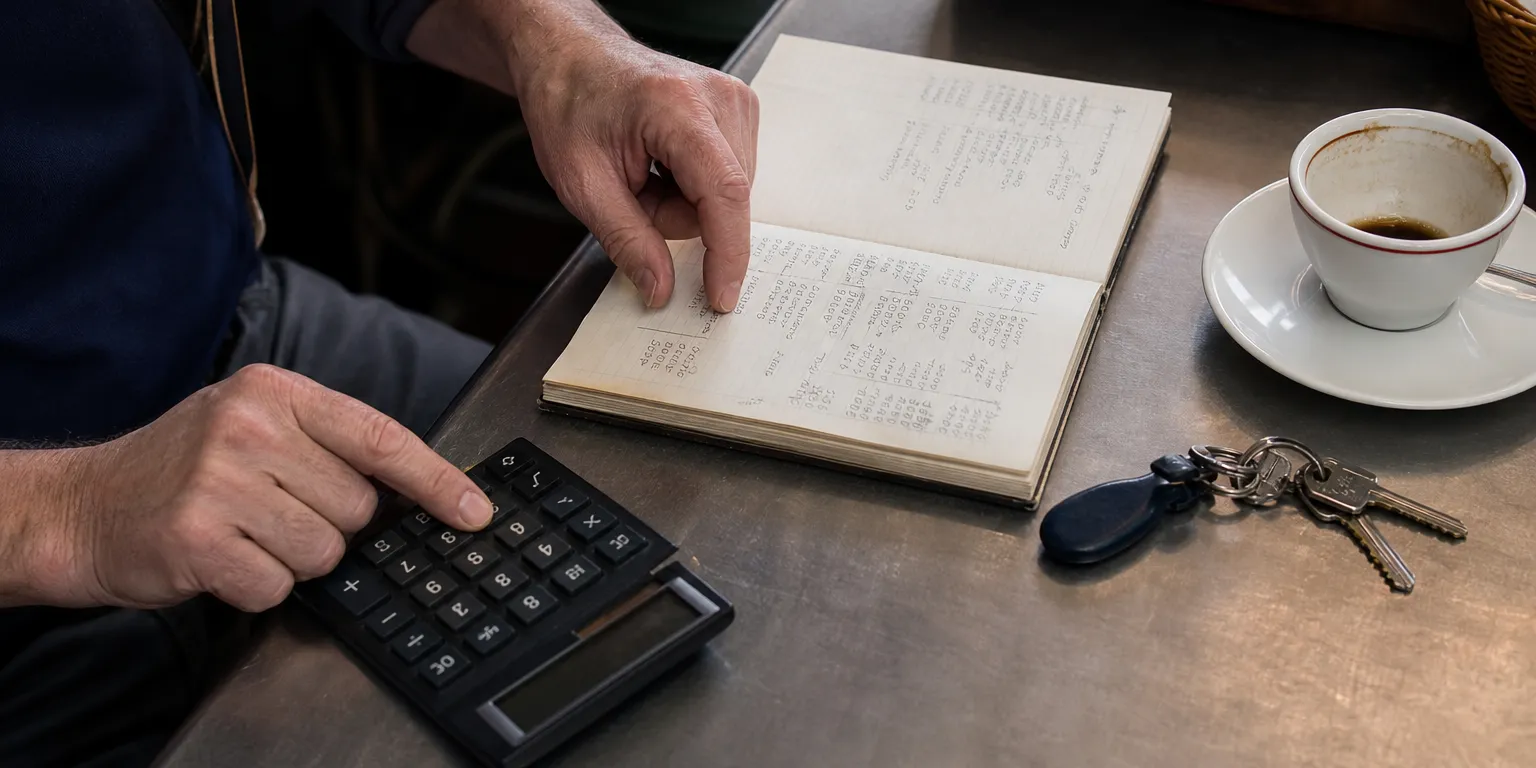 Repreneur d'une épicerie-bar calculant l'impôt économisé grâce à l'exonération ZFRR sur 8 ans