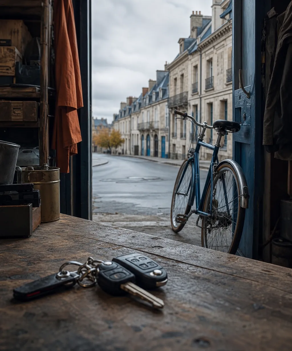 Clés de voiture posées devant un vélo de ville : le forfait mobilités durables pour les trajets domicile-travail