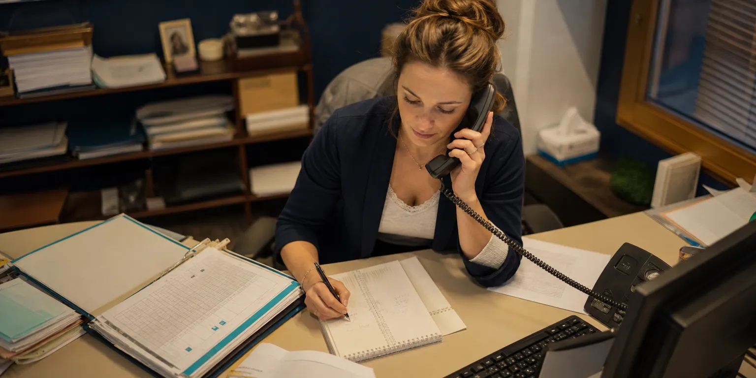 Gestionnaire effectuant un contre-appel au fournisseur pour vérifier un changement de RIB