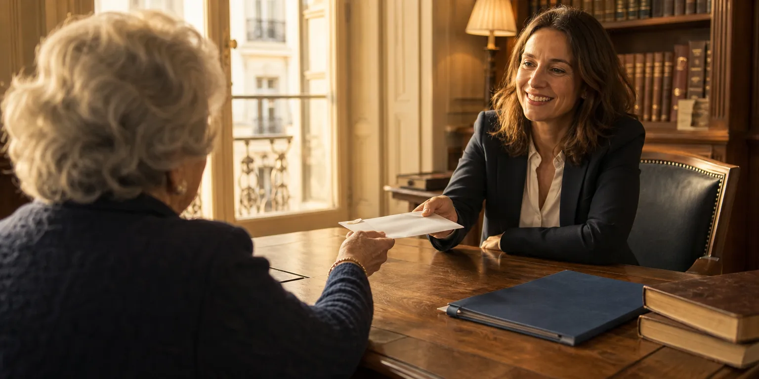 Grand-mère faisant un don familial de somme d'argent à sa petite-fille