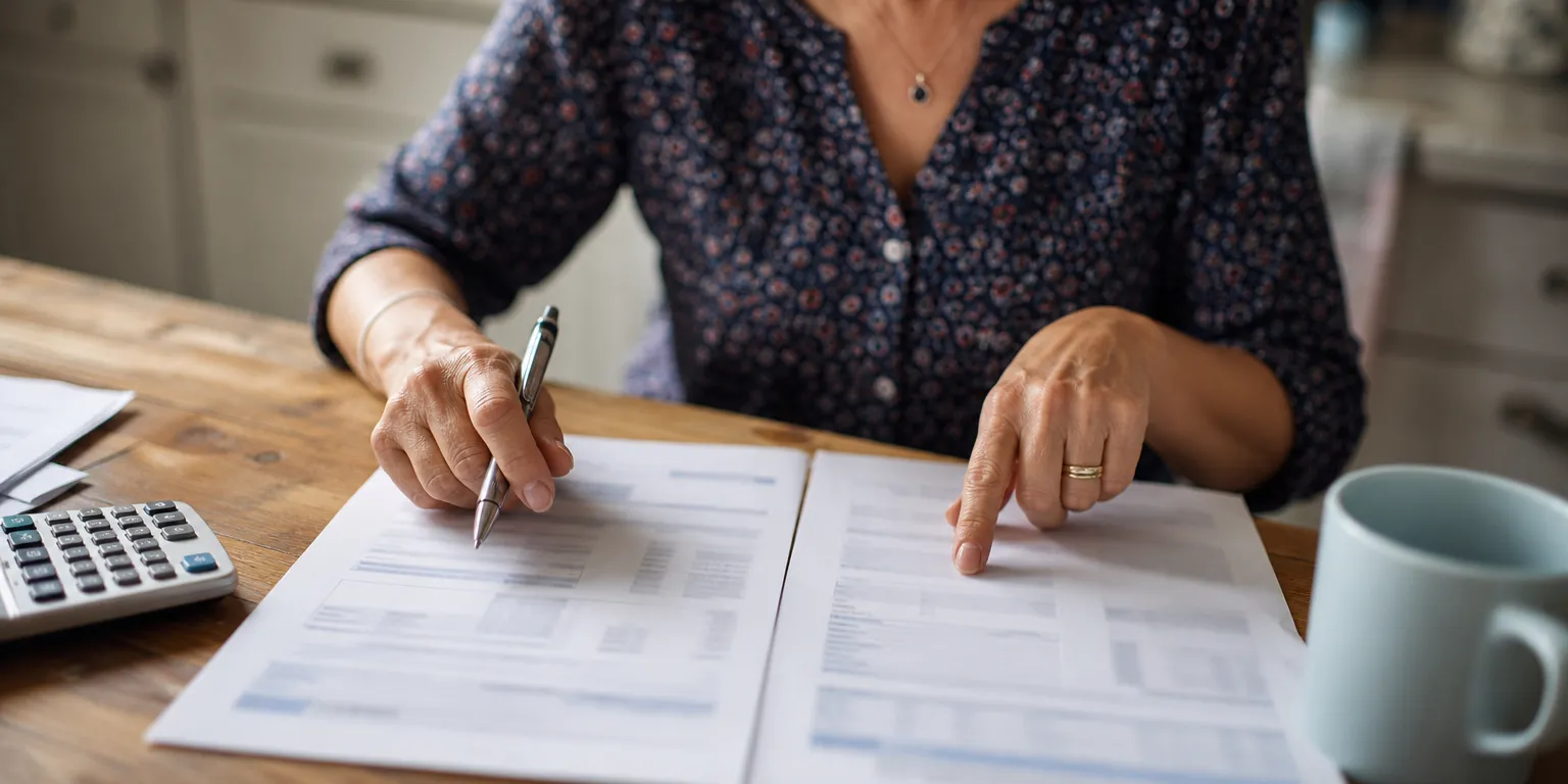 Comparaison de deux déclarations fiscales LMNP micro-BIC ou réel sur une table de cuisine