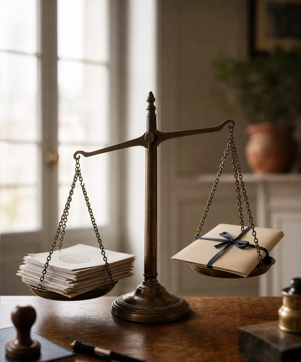 Balance symbolisant les mesures actées et les mesures en débat du PLFSS 2027, budget de la Sécu