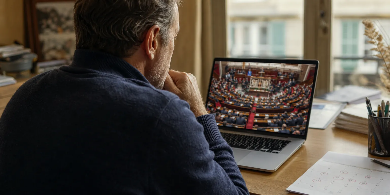 Dirigeant de PME suivant le calendrier d'examen du PLFSS 2027 au Parlement