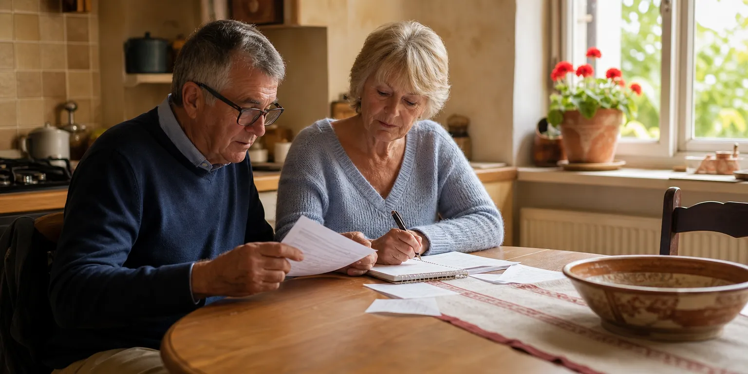 Couple de retraités examinant la revalorisation de leurs pensions de retraite en 2027