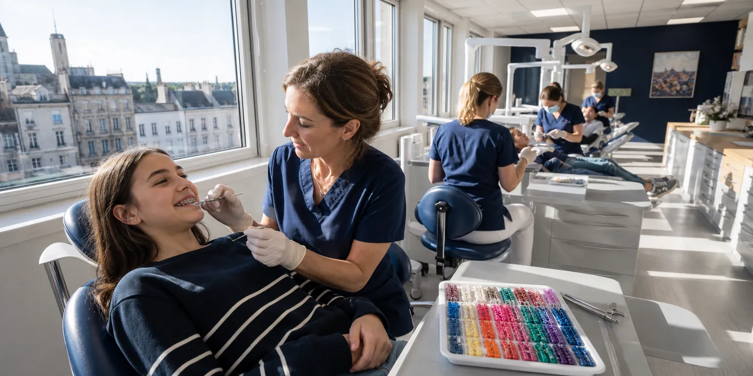 Cabinet d'orthodontie ODF avec plusieurs fauteuils, illustrant le revenu d'un orthodontiste libéral