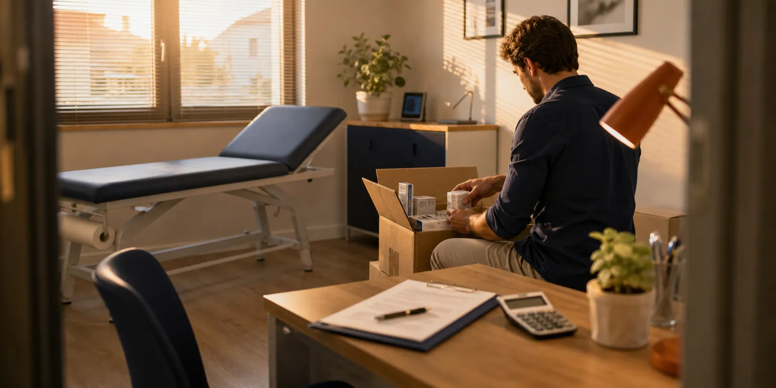 Jeune médecin qui s'installe dans son nouveau cabinet libéral, premières années et cotisations